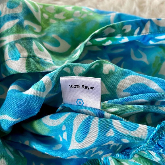 Blue Ginger Floral Adjustable Spaghetti Strap Sleeveless Top Size Small - Picture 5 of 7